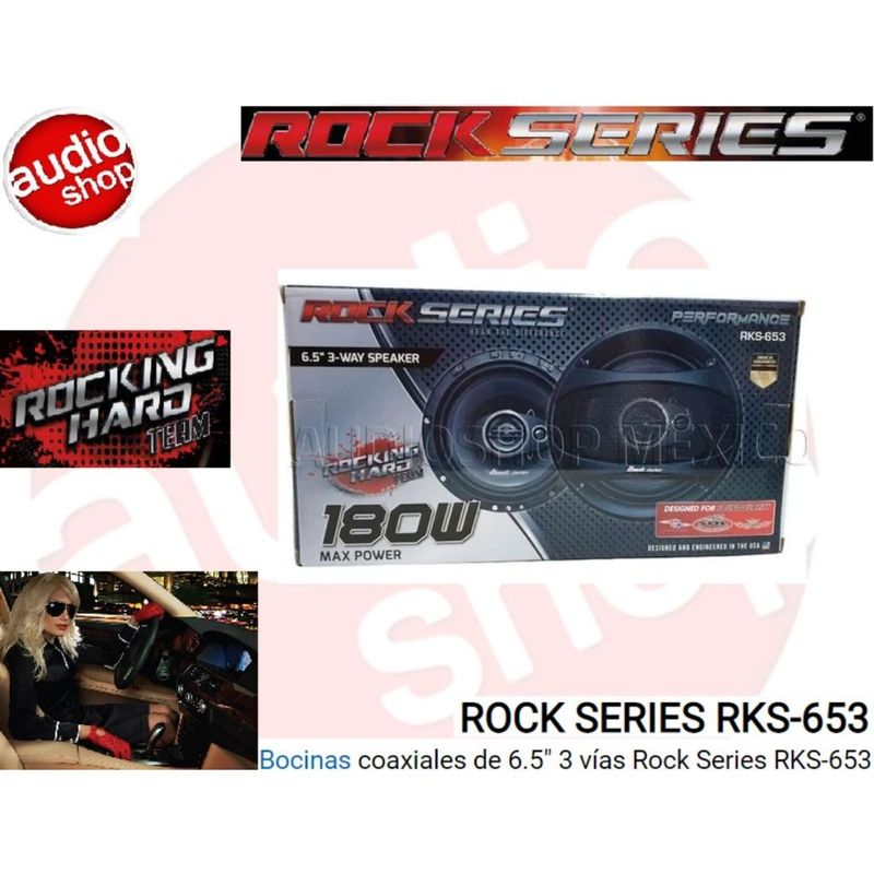 Bocinas RKS-653 de 6.5'' 3 Vías 150 Watts Max Power Rock Series