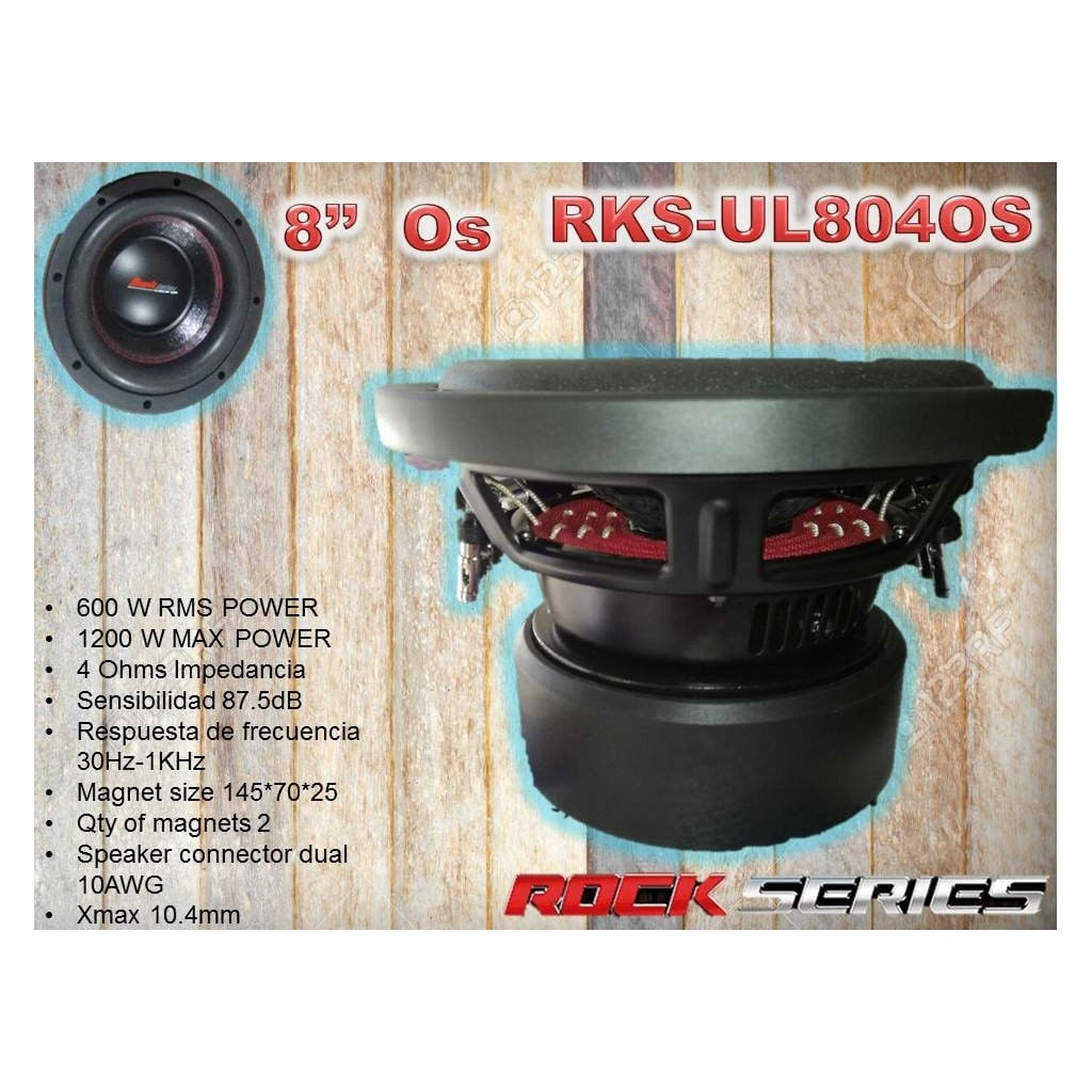 Medio Rango Profesional Rock Series RKS-80PA 600 Watts 8 Pulgadas 8 Oh –  Audioshop México lo mejor en Car Audio en México